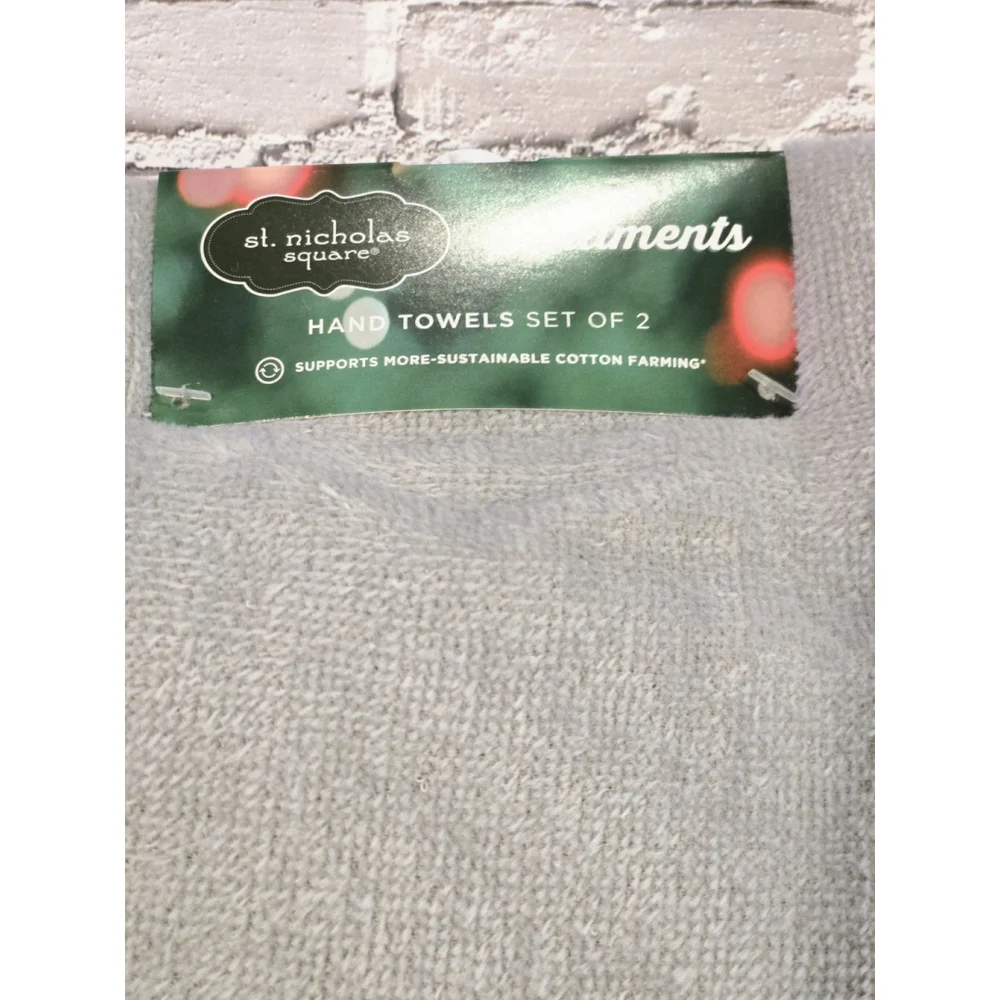 St Nicholas Square Essentials,2 Set Hand Towels, Tis The Season, NWT